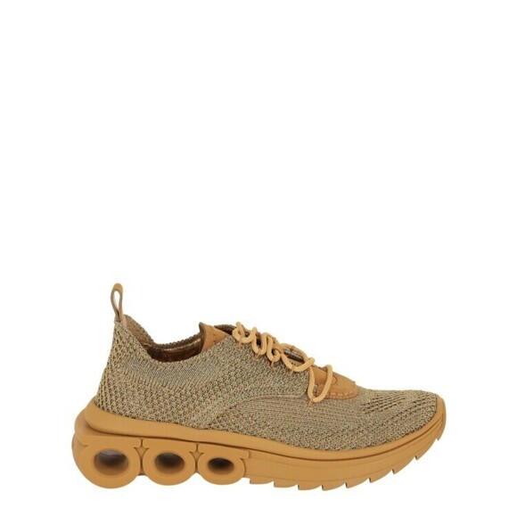 Ferragamo Nima Metallic Knit Sneakers - NWT